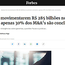 Apesar de movimentarem R$ 285 bilhes no primeiro semestre, apenas 30% dos M&As so concludos